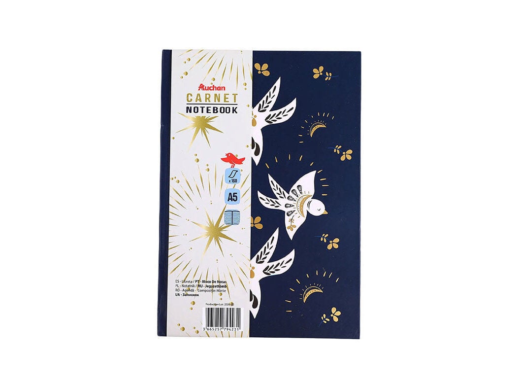 BLOCO NOTAS A5 AUCHAN 160FOLHAS MYSTIC TRAVEL