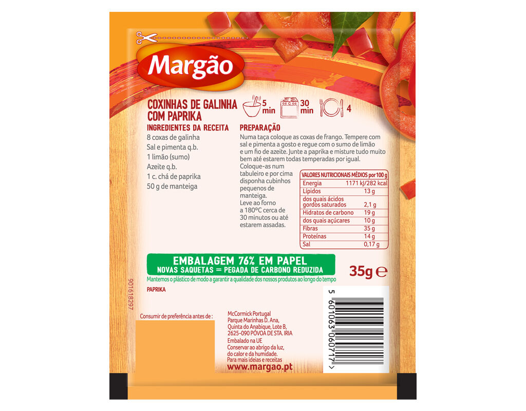 PAPRIKA MARG&Atilde;O SAQUETA 35G image number 1