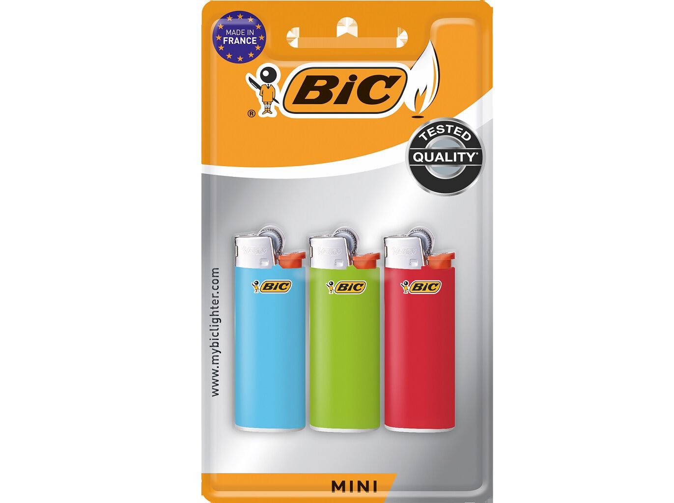 ISQUEIRO BIC MINI PACK 3 UNIDADES