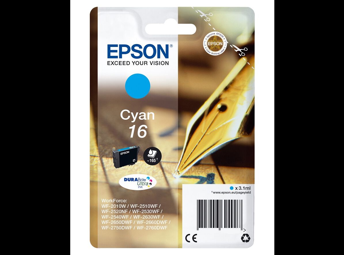 TINTEIRO ORIGINAL EPSON AZUL DURABRITE T16224 image number 0