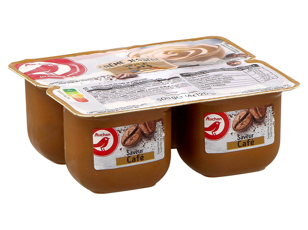SOBREMESA L&Aacute;CTEA AUCHAN CAF&Eacute; 500G (4X125G)