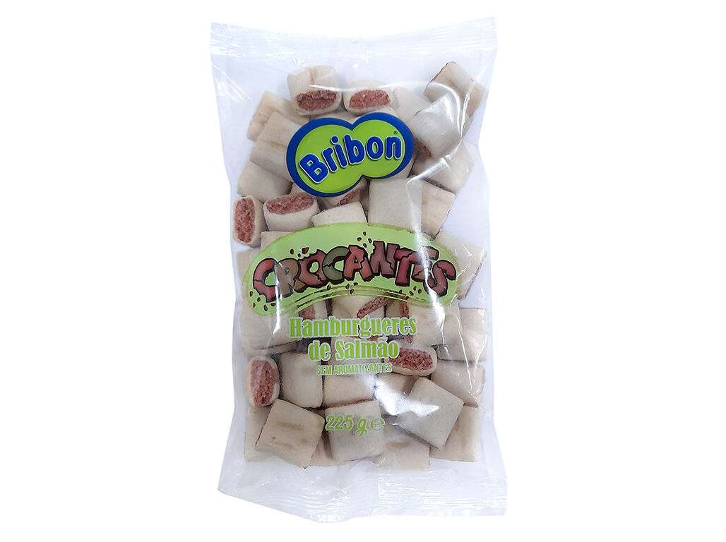 SNACKS PARA C&Atilde;O BRIBON HAMB&Uacute;RGUER SALM&Atilde;O 225G image number 0