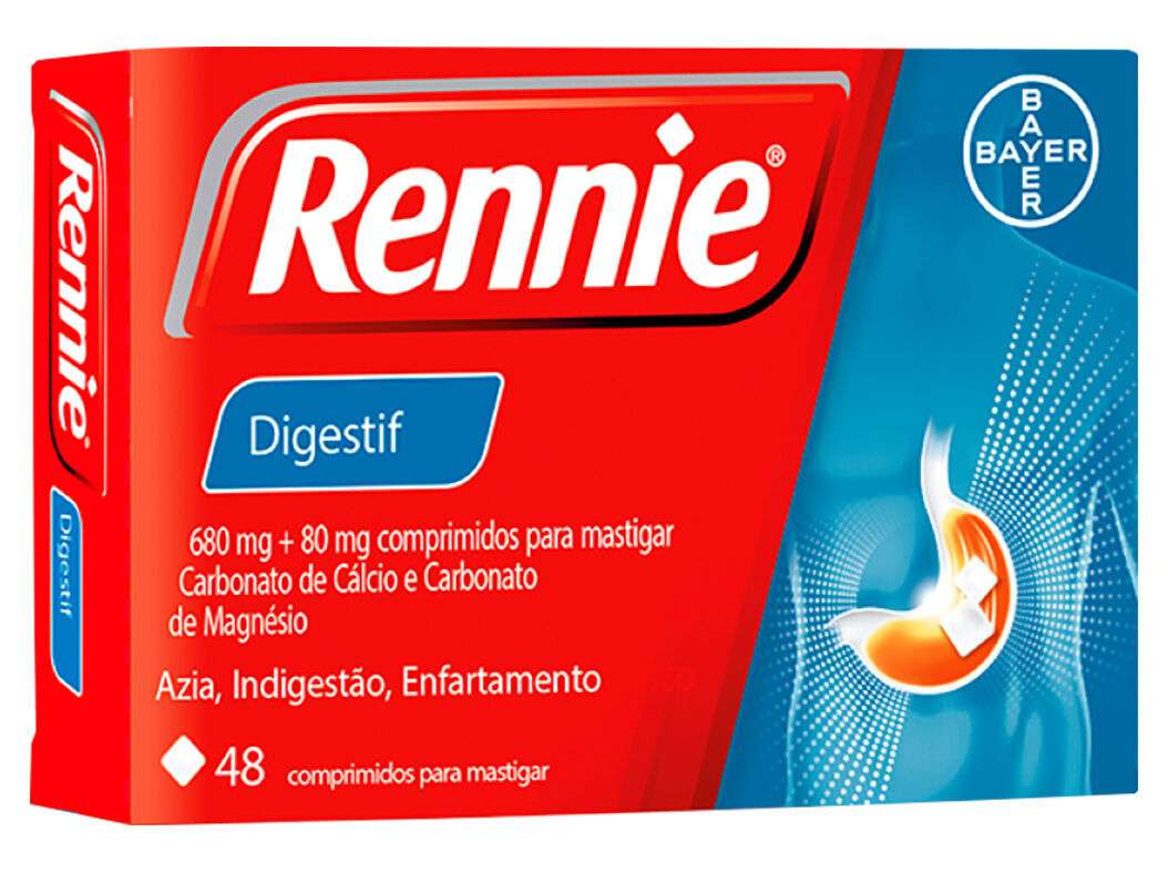 COMPRIMIDOS RENNIE MASTIGAR 680MG+80MG 48UN image number 0