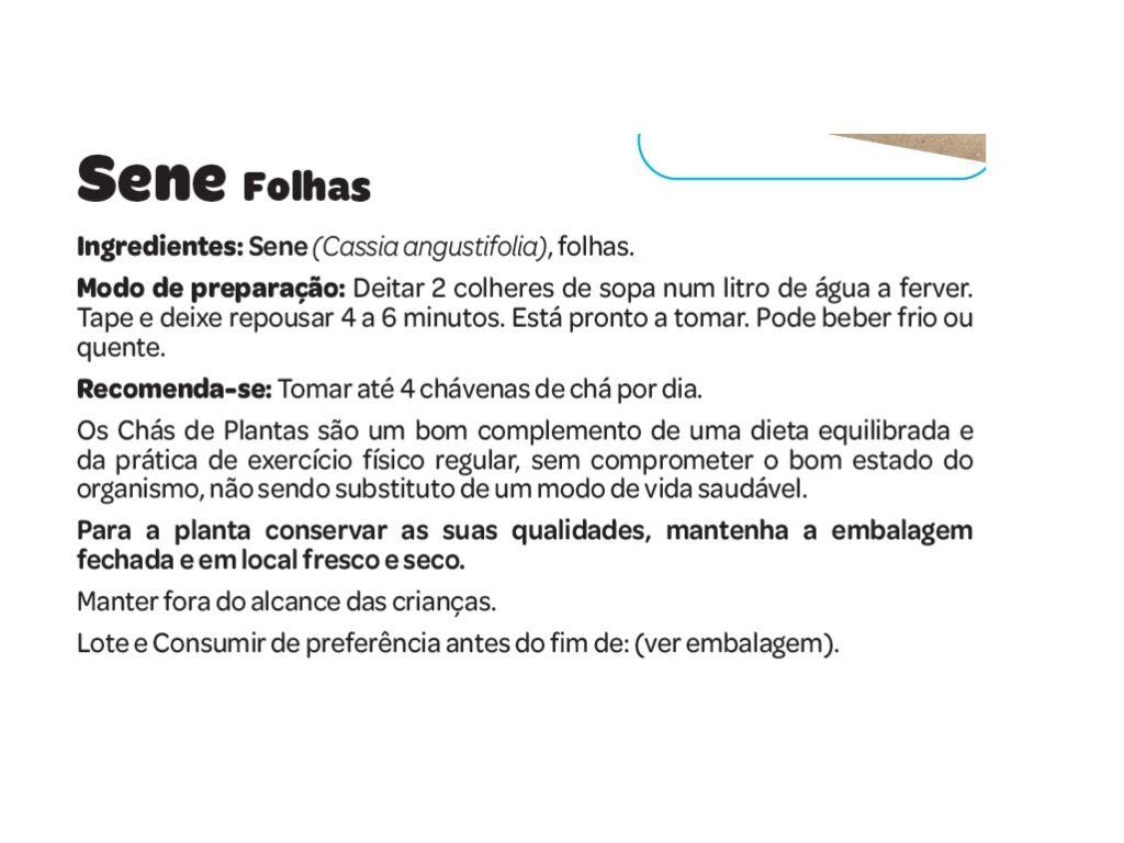 CH&Aacute; SALUTEM EM SACO SENE FOLHAS 40G image number 1