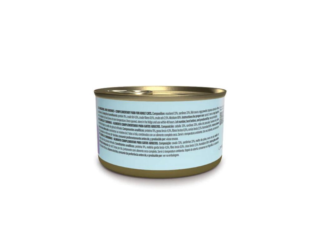 COMIDA H&Uacute;MIDA GATO SCHESIR PAT&Eacute; SARDINHA E CAVALA 70G image number 1