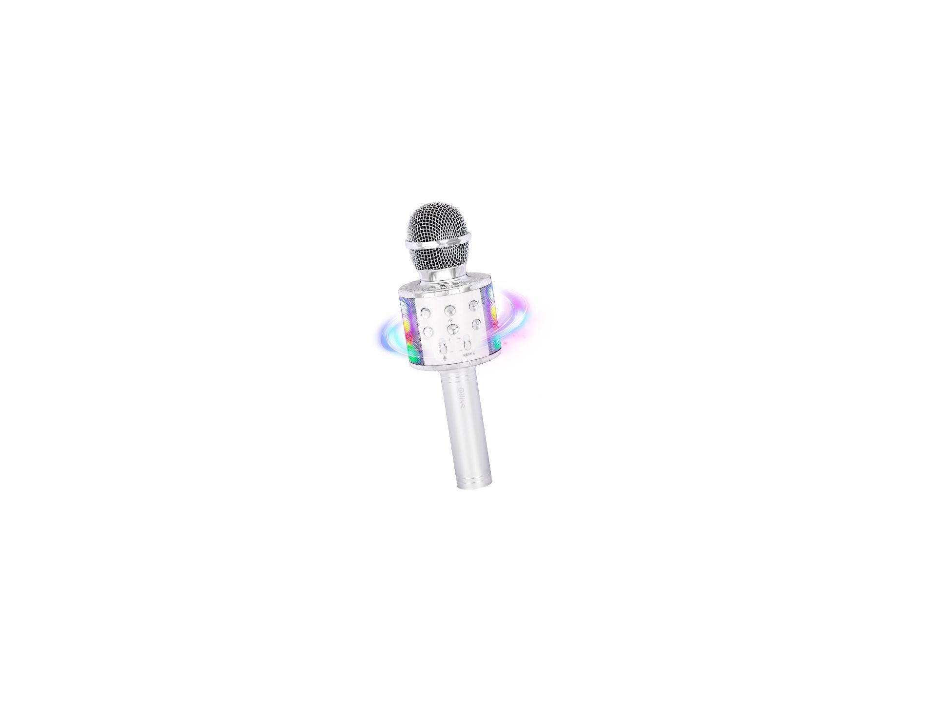 MICROFONE BLUETOOTH KARAOKE QILIVE Q.1191 PRATEADO image number 2