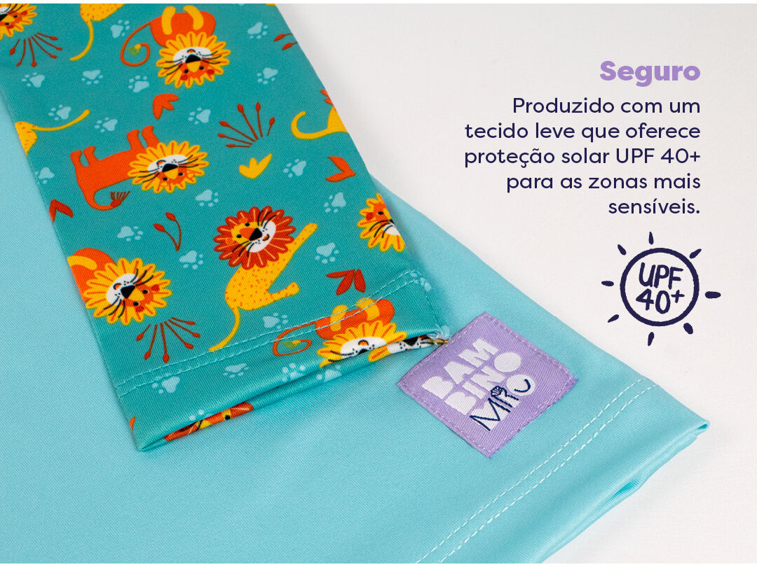 T-SHIRT PROTE&Ccedil;&Atilde;O UV BAMBINO MIO LE&Otilde;ES SPF40+ 2-3A image number 3