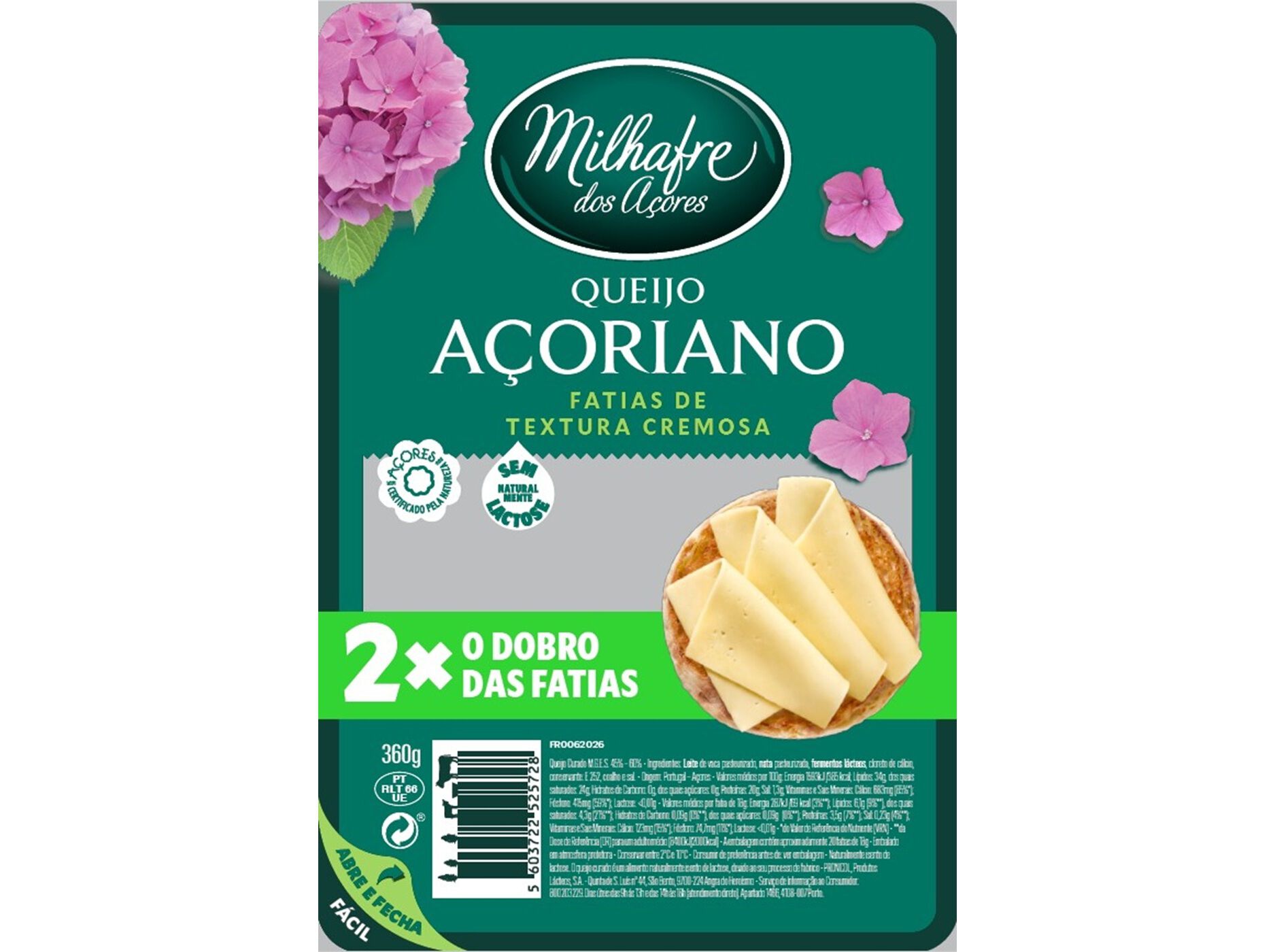 QUEIJO FATIAS MILHAFRE 360GR