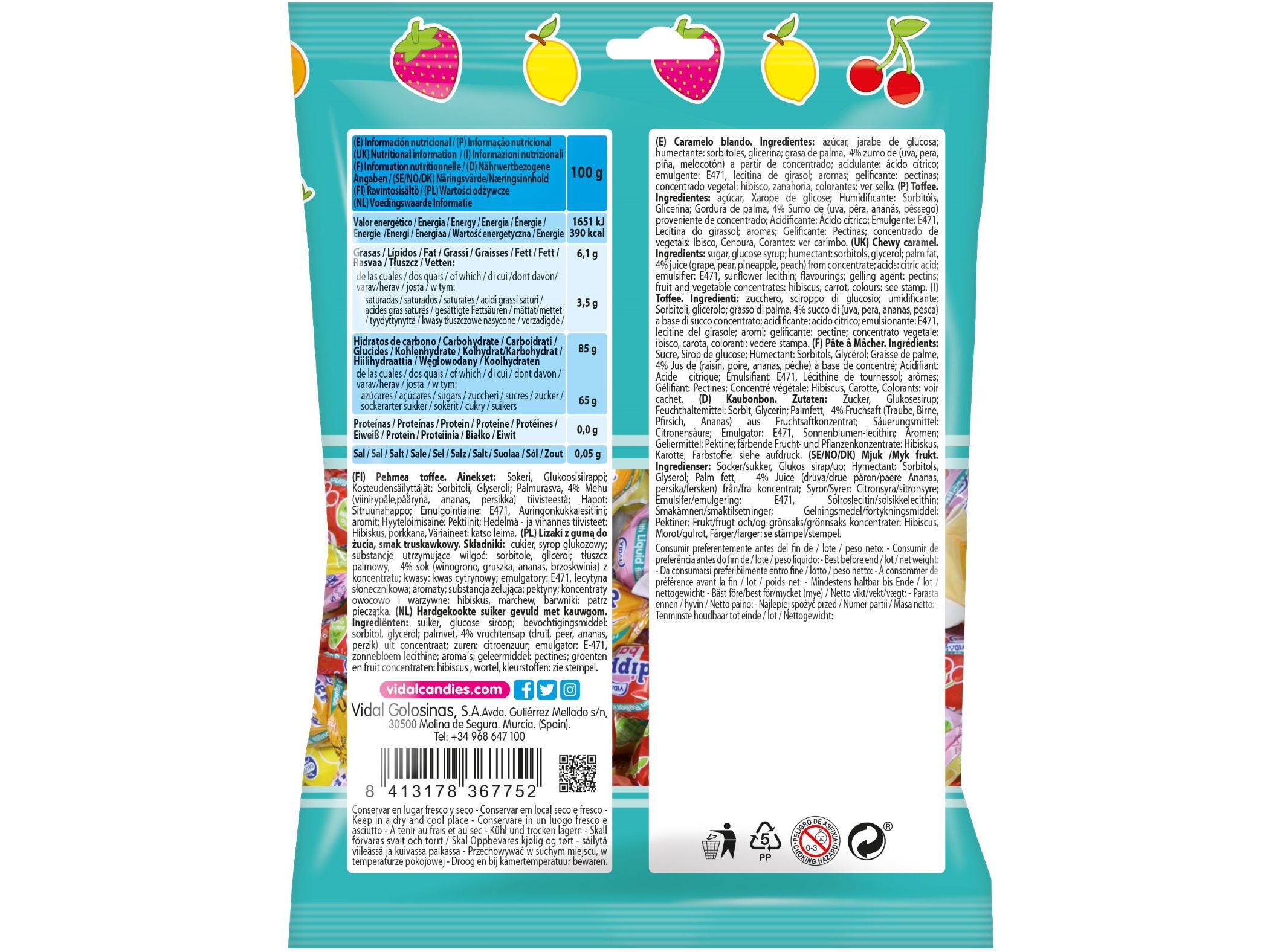 CARAMELOS VIDAL DIPPER BALL 70G image number 1