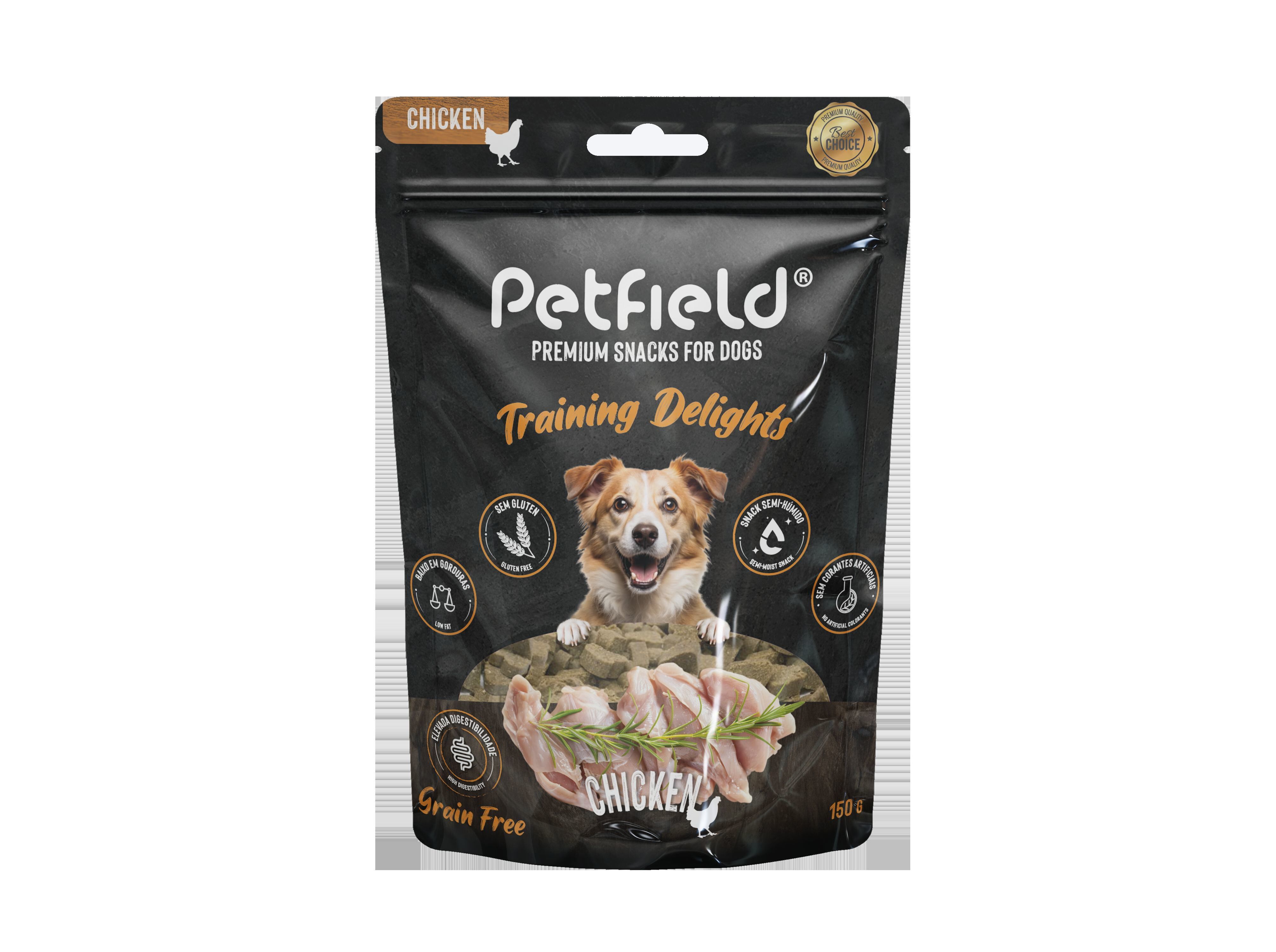 SNACK C&Atilde;O PETFIELD SEM CEREAIS FRANGO 150G image number 1