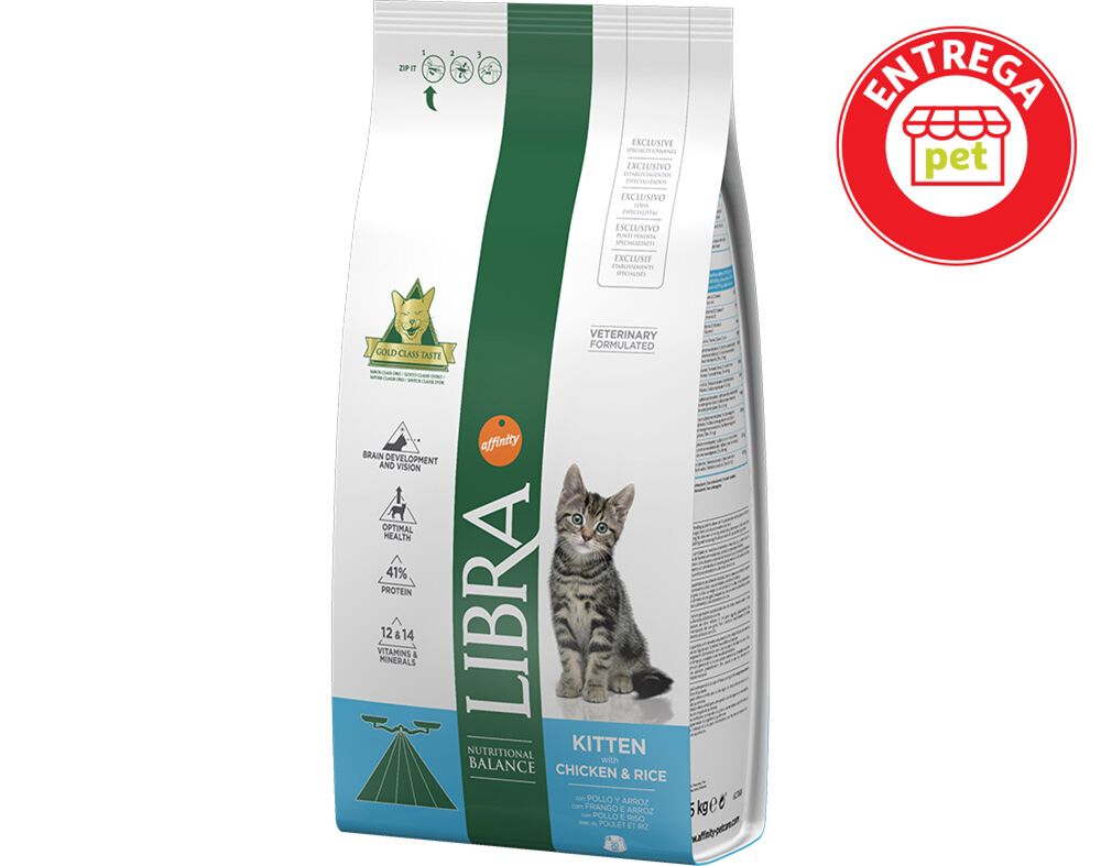 RA&Ccedil;&Atilde;O PARA GATINHOS LIBRA COM FRANGO 1.5KG image number 1