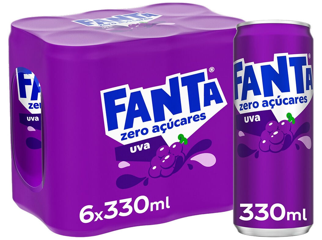 REFRIGERANTE C/G&Aacute;S FANTA UVA LATA 6X0.33L (SDR)