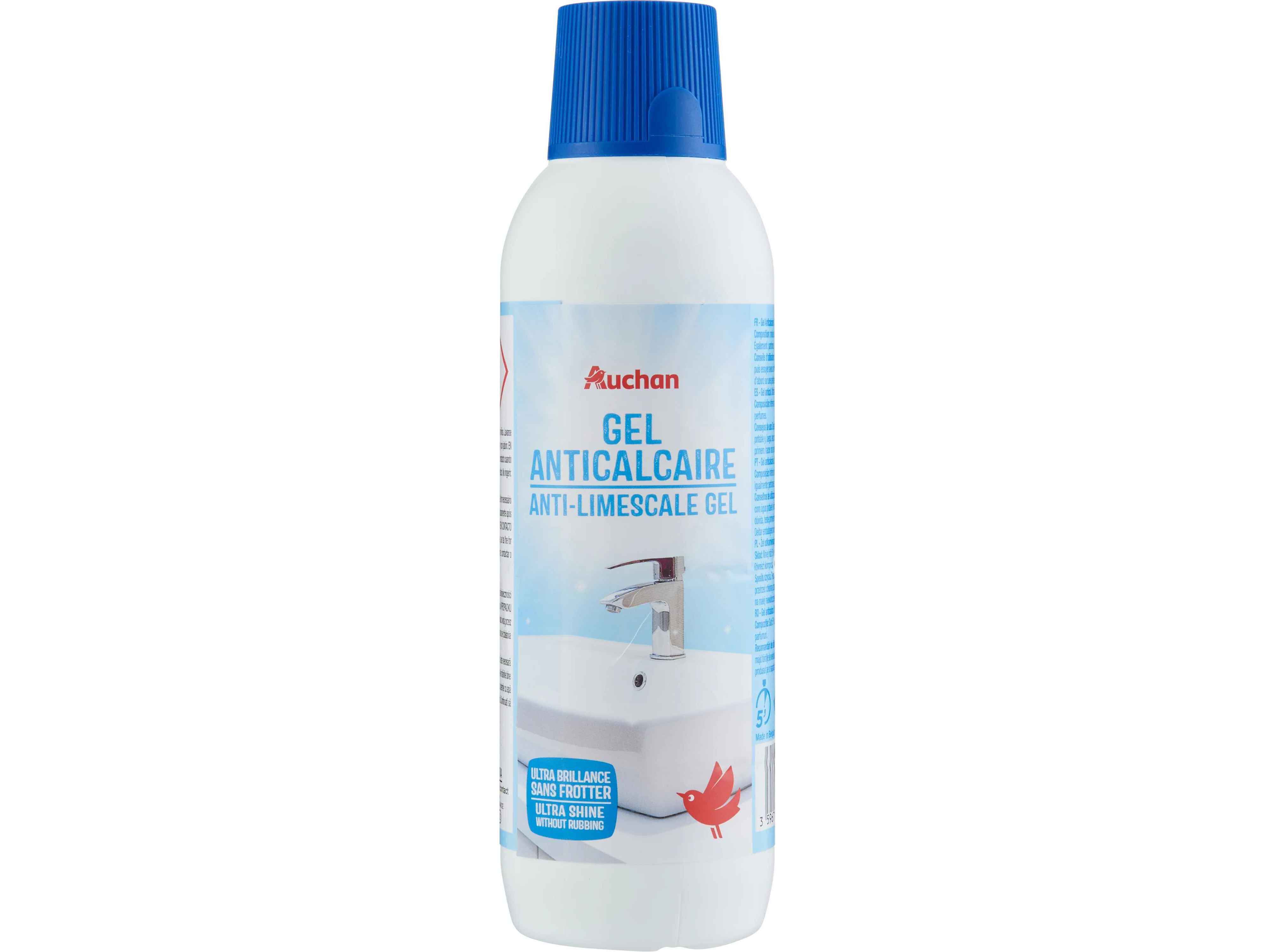 GEL ANTI-CALC&Aacute;RIO AUCHAN ULTRA BRILHO 500ML
