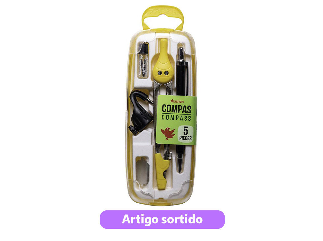 COMPASSO AUCHAN COM 5 PE&Ccedil;AS CORES SORTIDAS image number 1