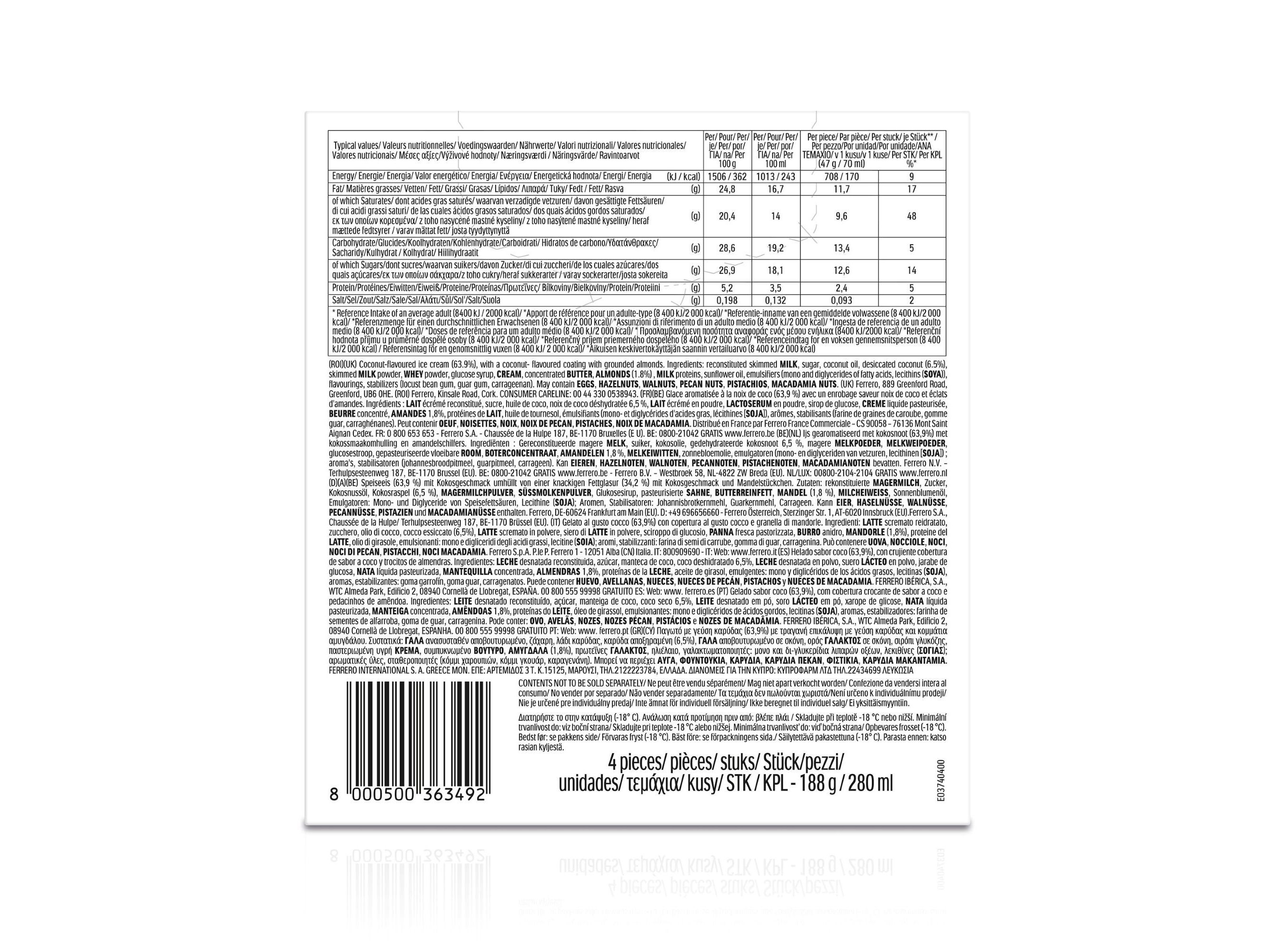 GELADO RAFFAELLO 3X90ML image number 1