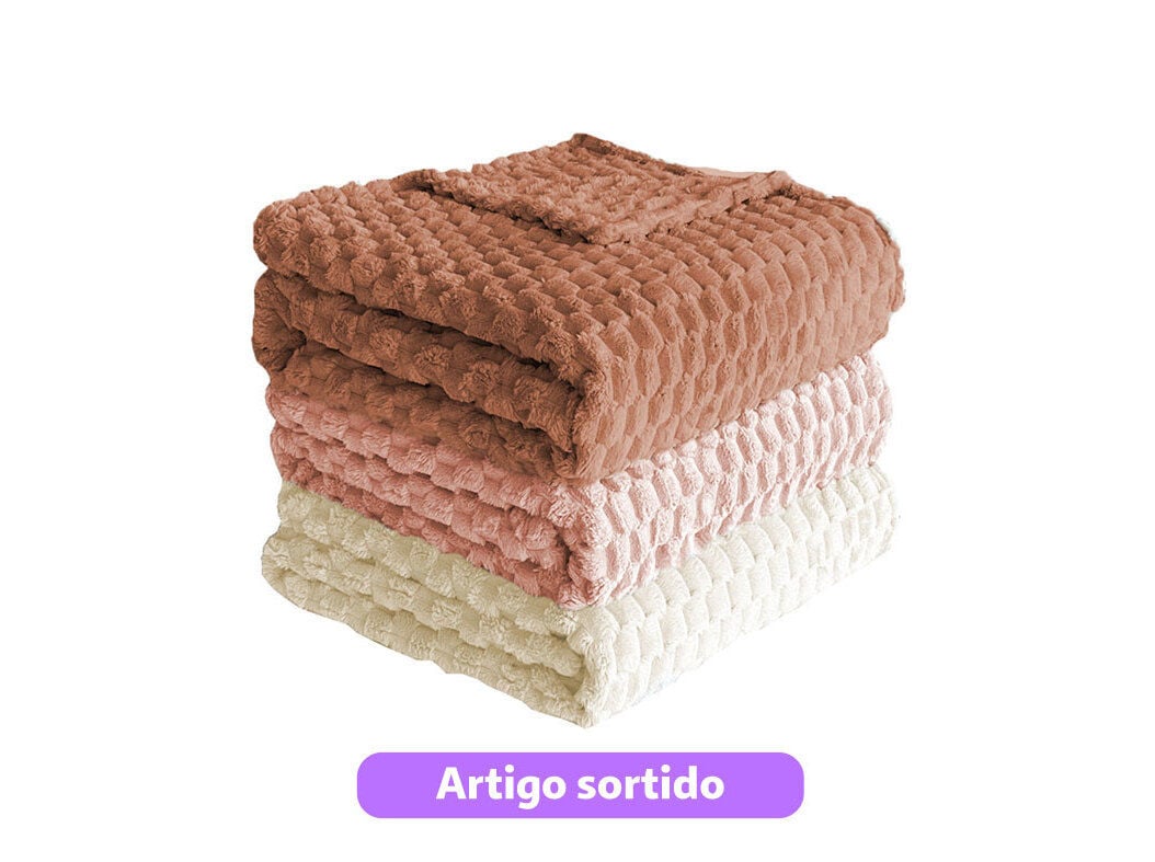 MANTA FLANNEL ACTUEL 270G 130X170CM CORES SORTIDAS