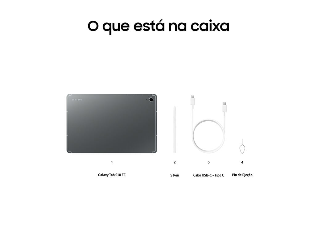 TABLET SAMSUNG GALAXY TAB S10 FE CINZENTO 256GB image number 5