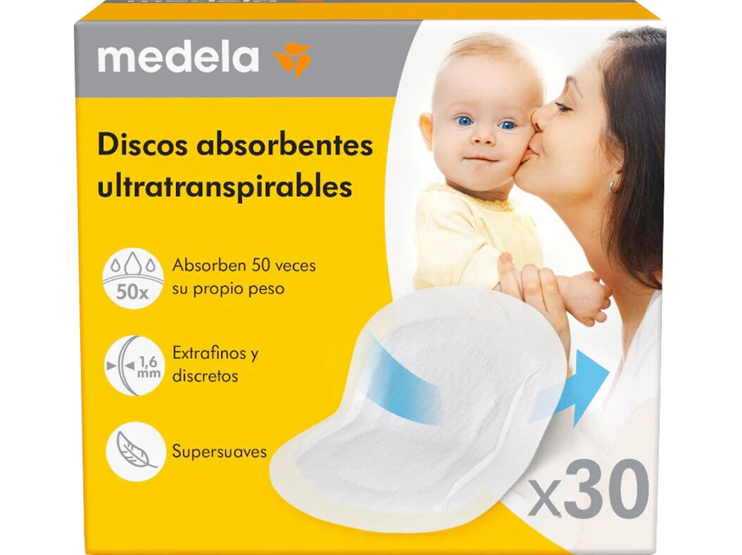 DISCOS PROTE&Ccedil;&Atilde;O MEDELA ULTRARRESPIR&Aacute;VEIS 30UN