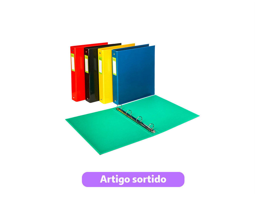 DOSSIER A4 COM 4 ARGOLAS AUCHAN CORES SORTIDAS image number 0