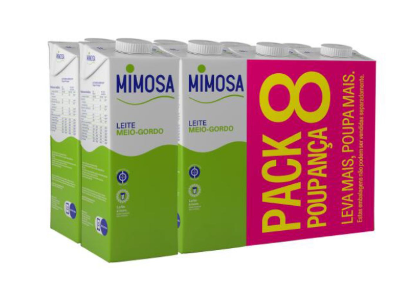 LEITE UHT M/GORDO MIMOSA LEITE 8X1L image number 0