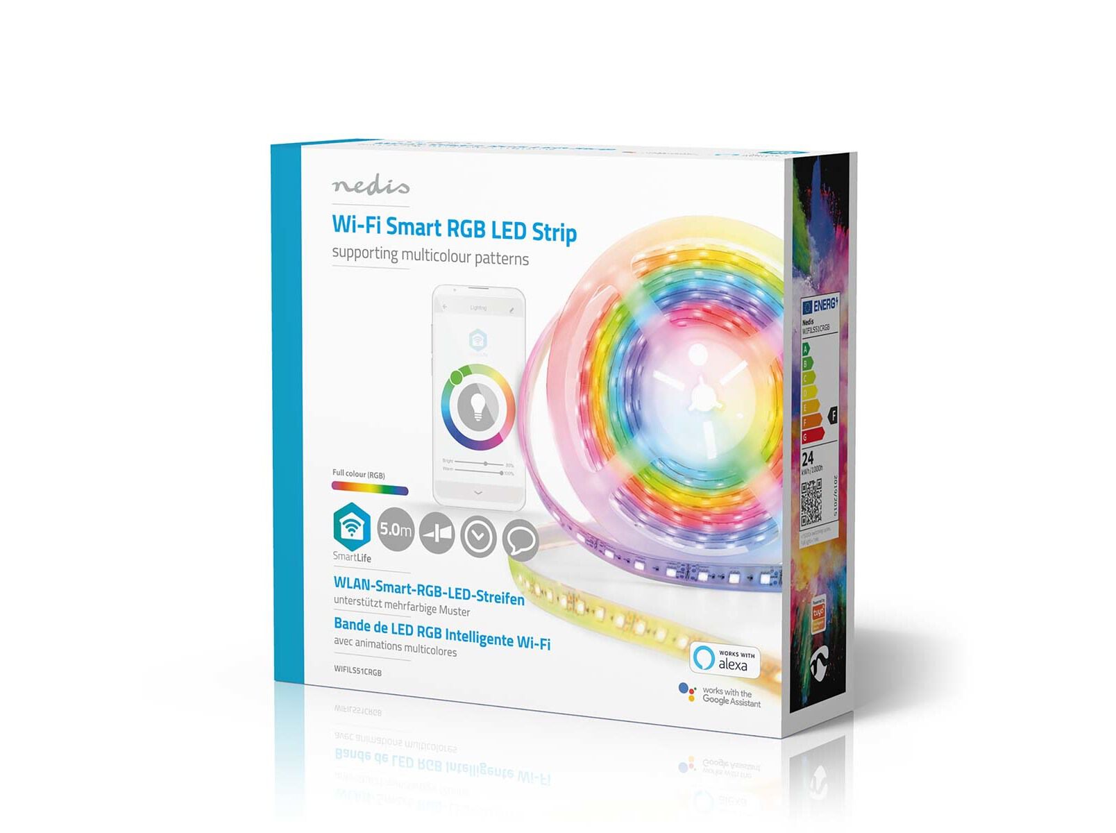 FITA LED NEDIS WIFILS51CRGB MULTICOR 5M image number 12