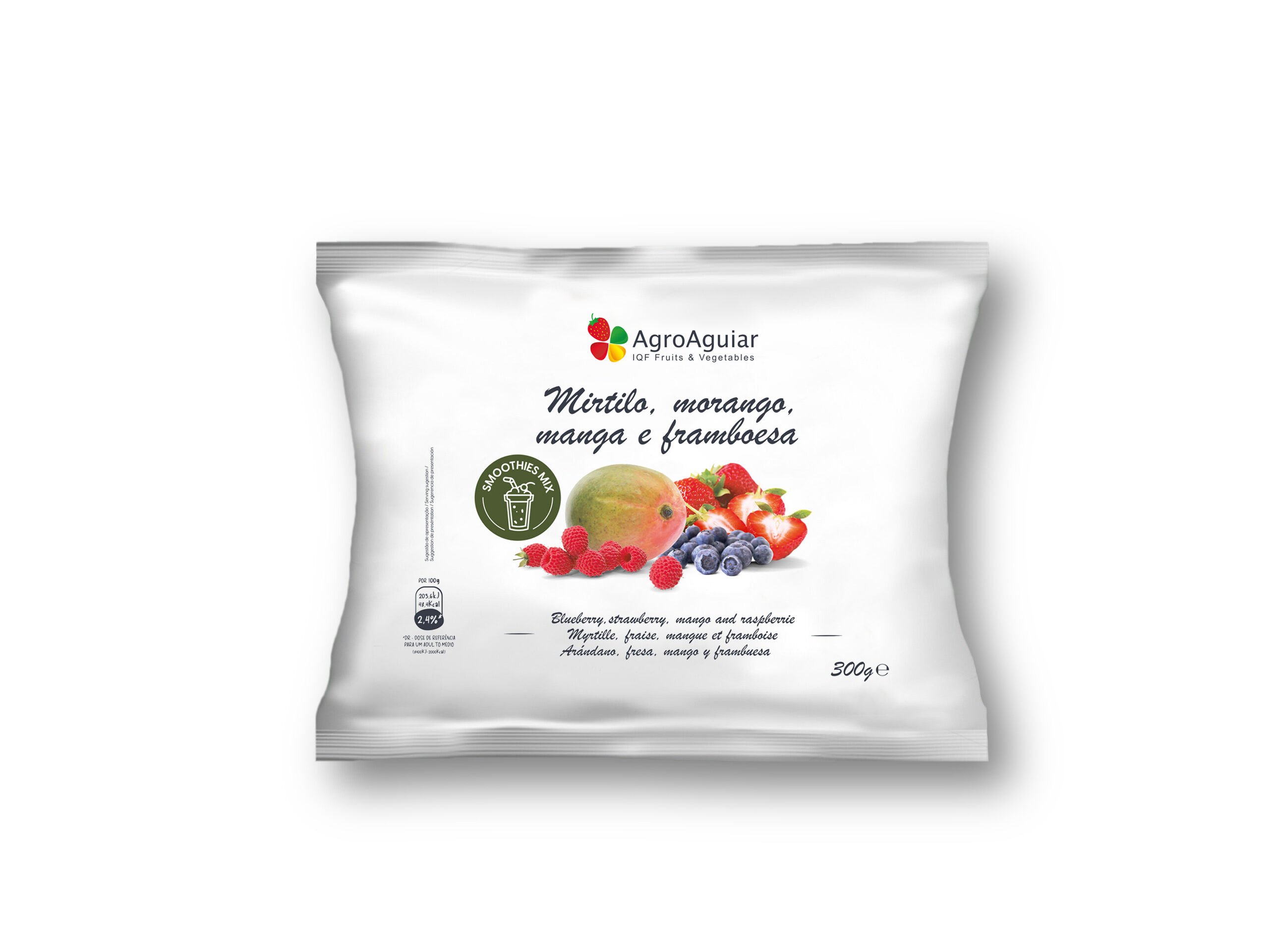 MIX FRUTAS AGROAGUIAR FRT. VERMELHOS E MANGA 300G