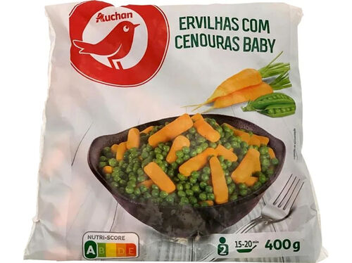 ERVILHAS E CENOURA AUCHAN BABY 400G image number 0