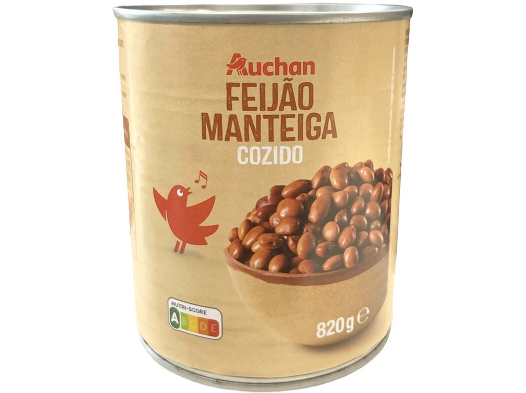 FEIJ&Atilde;O MANTEIGA AUCHAN COZIDO 820(520)G