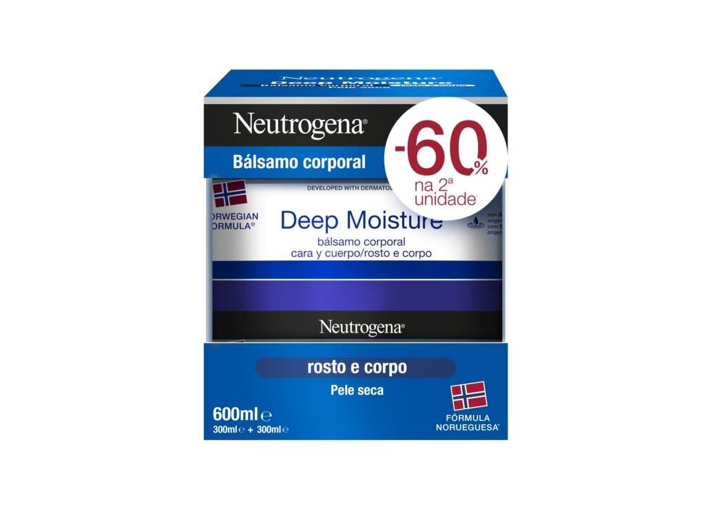 BALSAMO CORPORAL NEUTROGENA HIDRATACAO 2X300ML -60% DESCONTO 2&ordf;UNIDADE image number 0