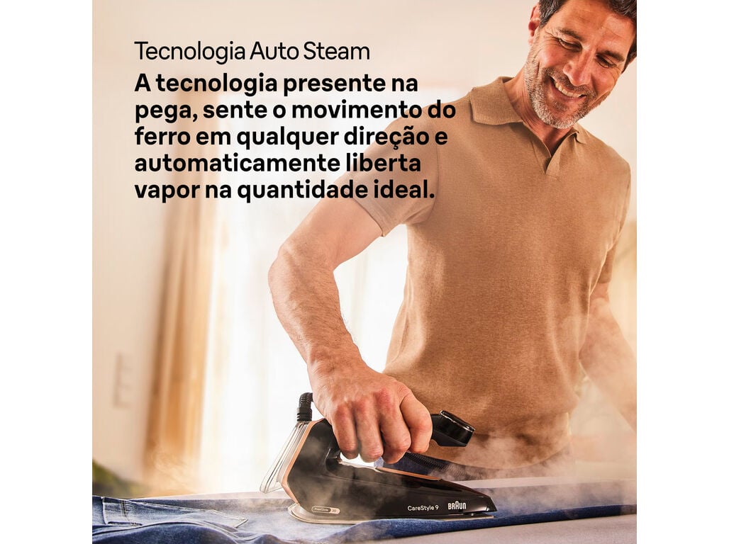 FERRO COM CALDEIRA BRAUN IS9090BK CARESTYLE 9 (PRESS&Atilde;O 9 BAR - 2700 W - JATO VAPOR 750 G/MIN) image number 2
