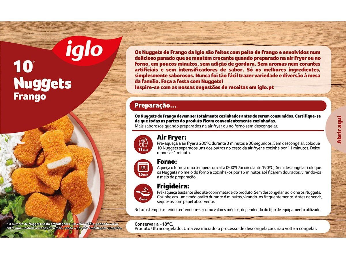 NUGGETS IGLO CAPIT&Atilde;O FRANGO 10UN 208G image number 1