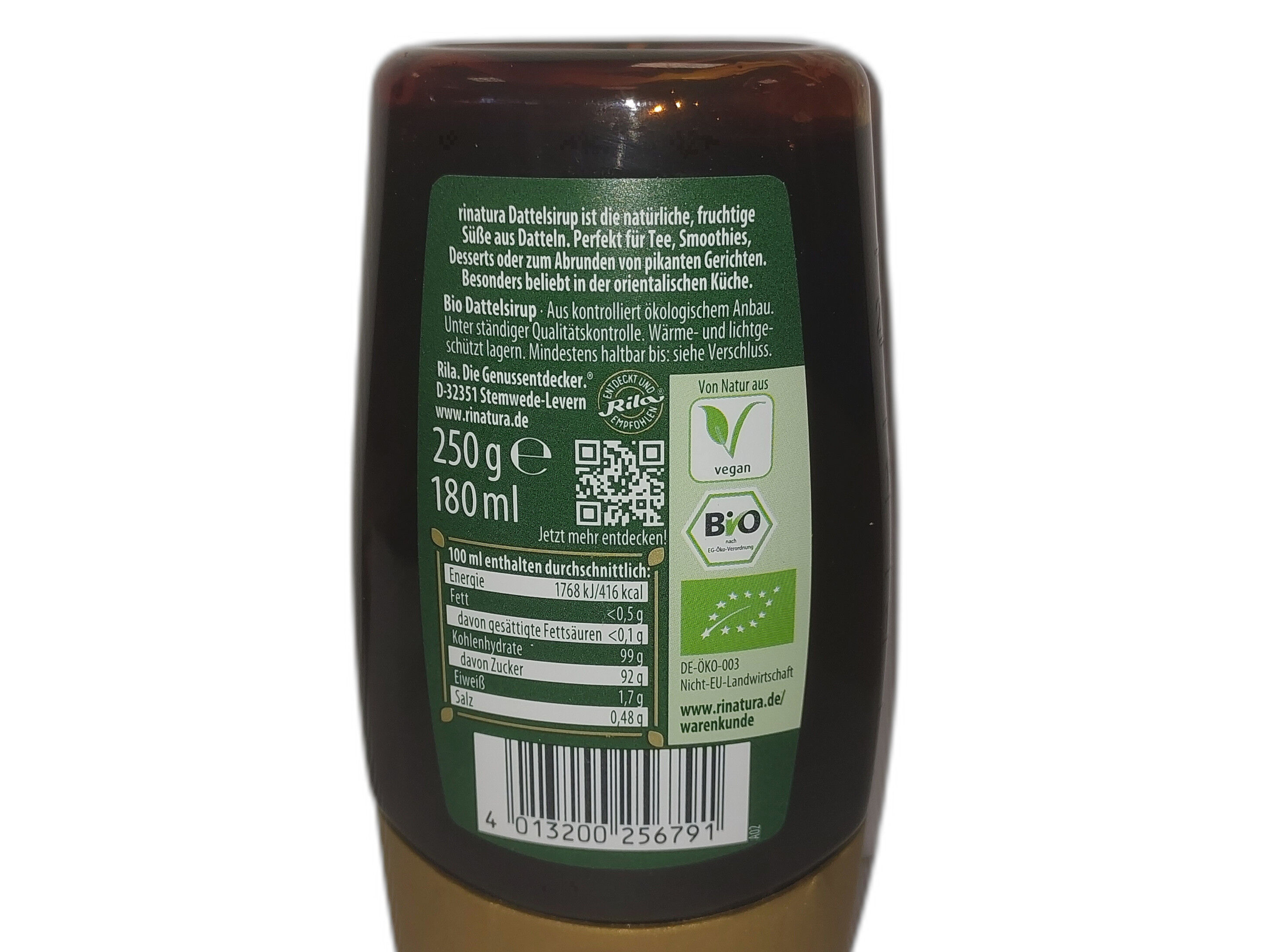 XAROPE DE T&Acirc;MARAS RINATURA BIO 180ML image number 1