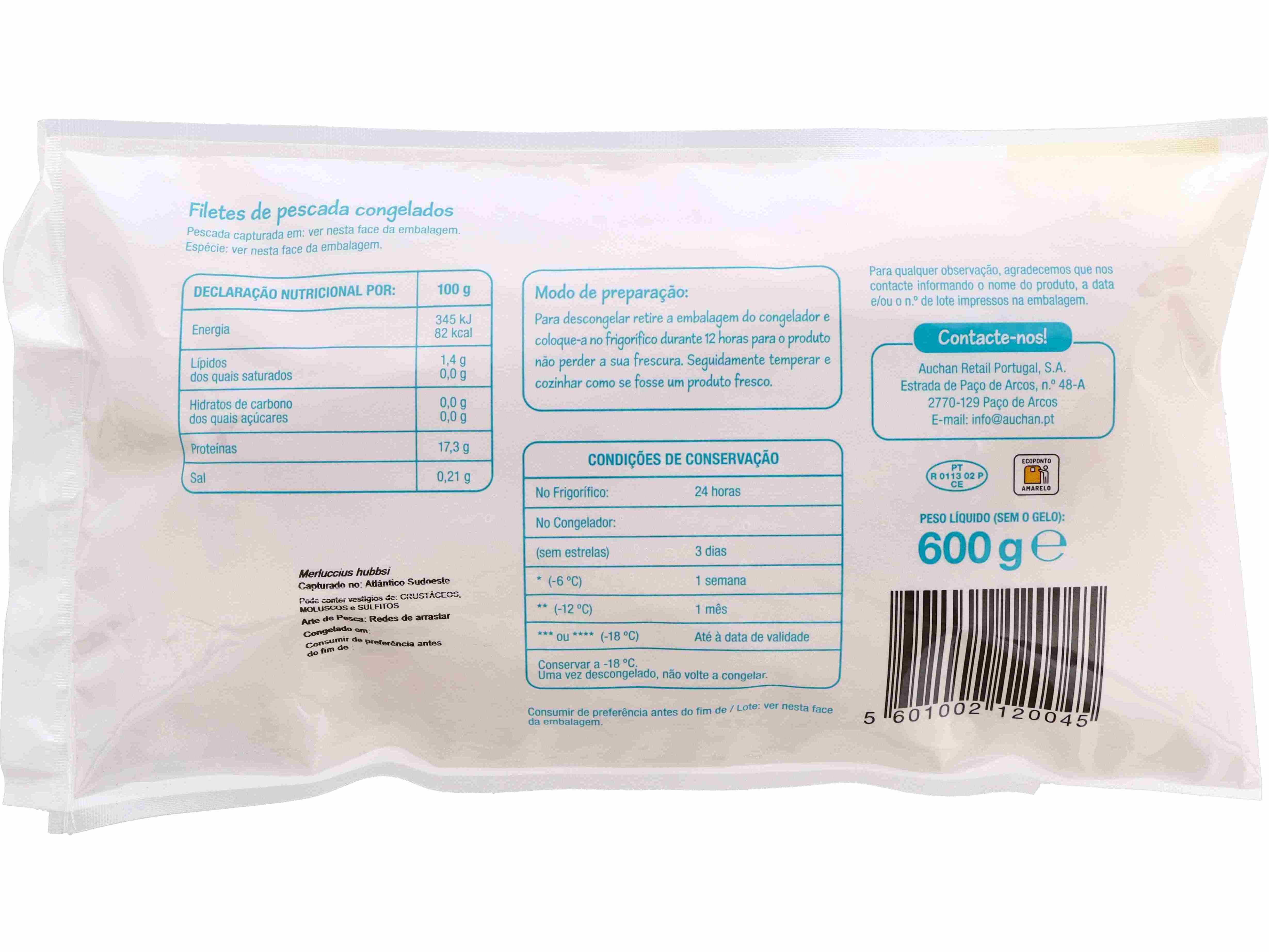 FILETES POLEGAR PESCADA 600GR image number 1