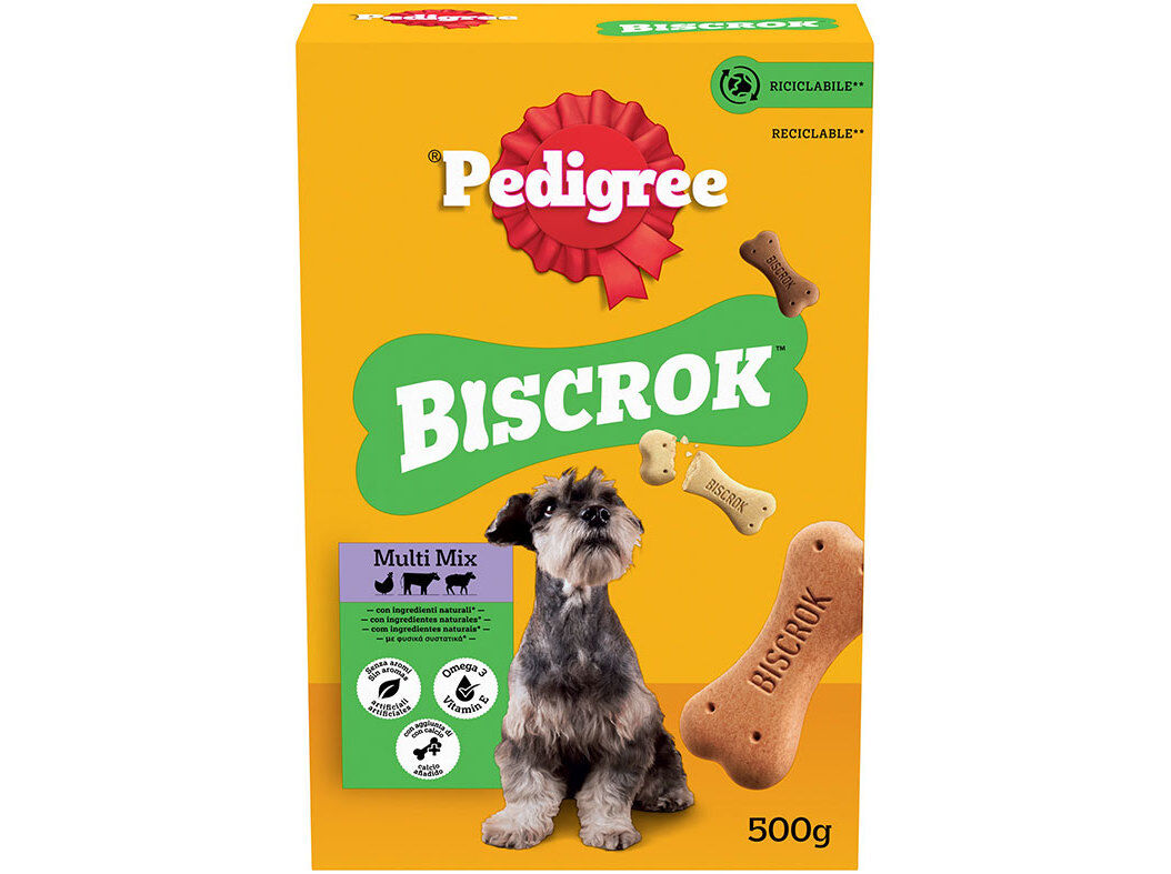 SNACKS PARA C&Atilde;O BISCROK PEDIGREE BISCOITOS 500G