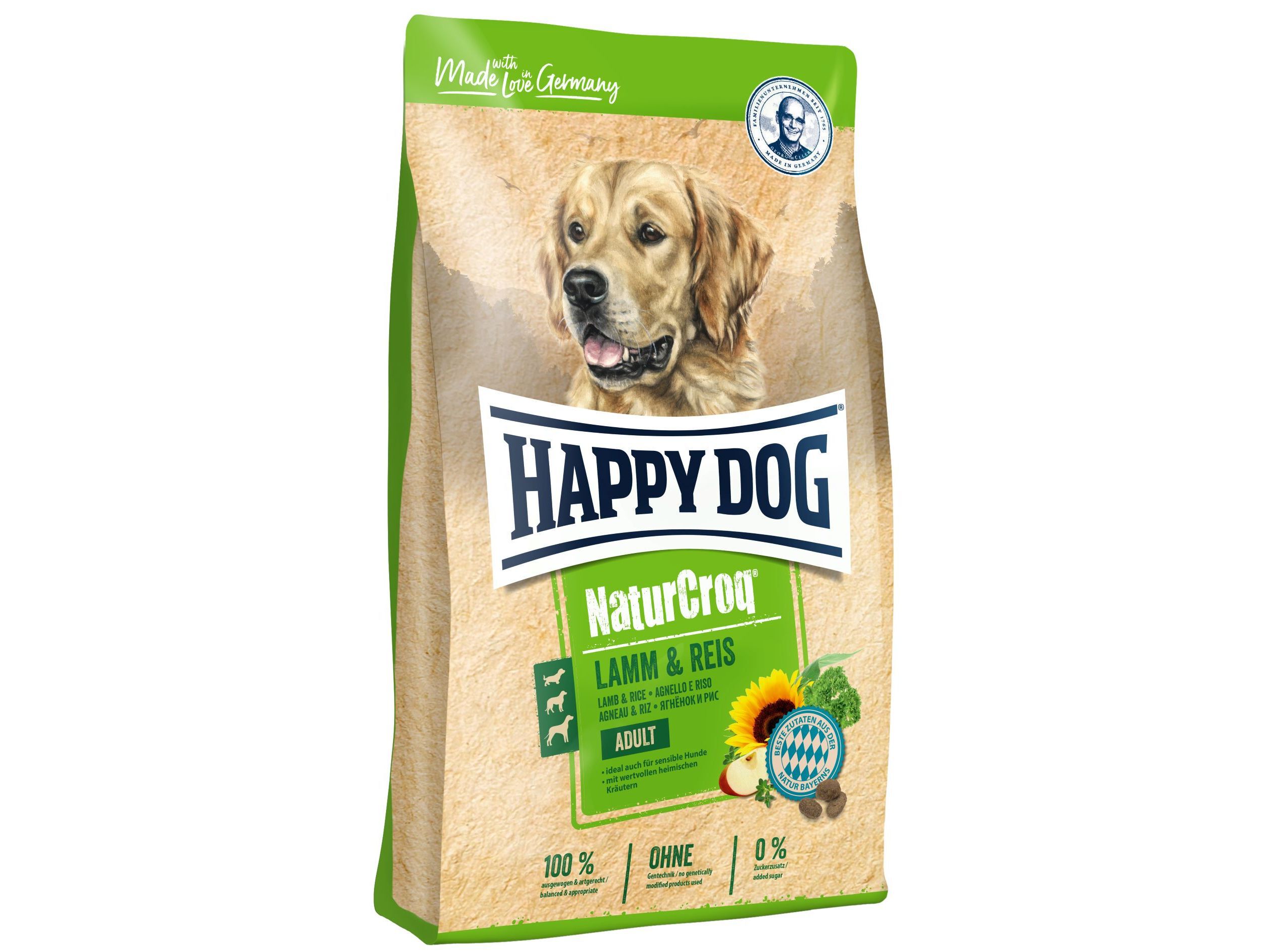 RA&Ccedil;&Atilde;O C&Atilde;O HAPPY DOG NATURCROQ BORREGO 4 KG image number 0