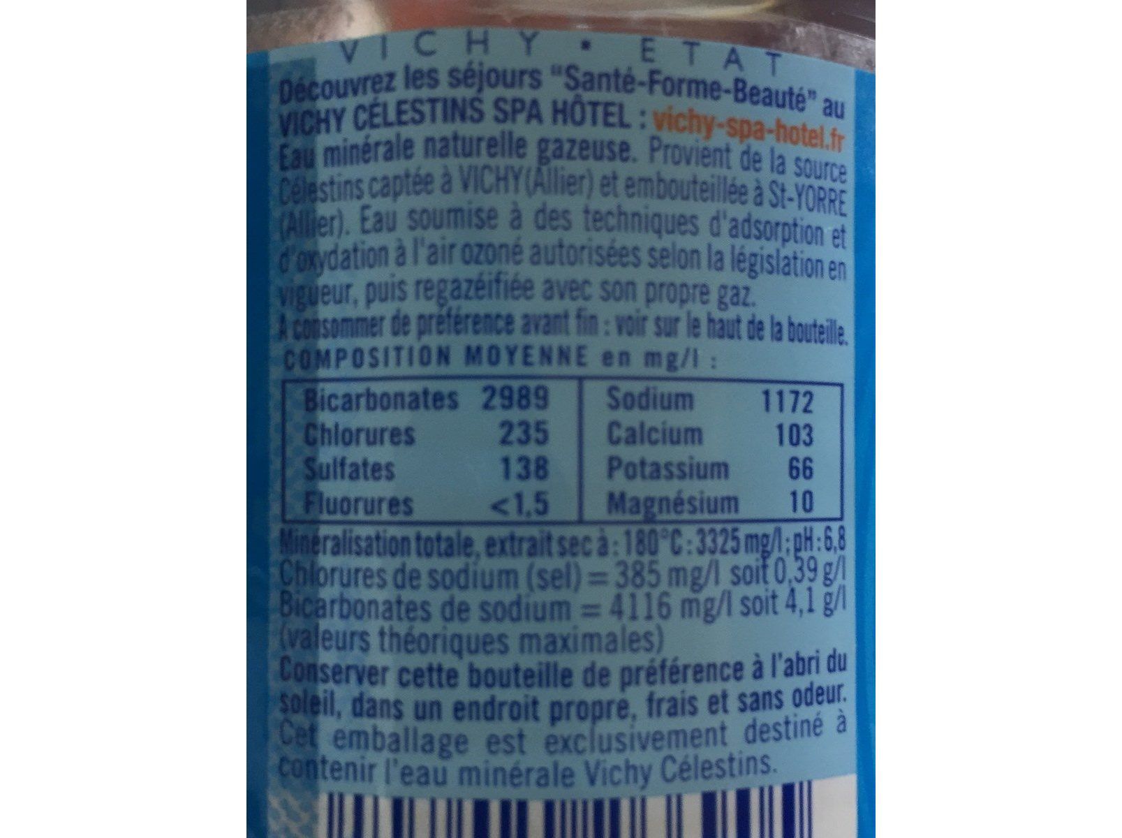 &Aacute;GUA MINERAL VICHY C&Eacute;LESTINS 0.50L image number 1