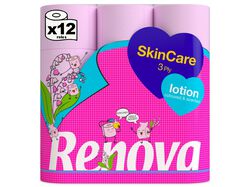 Papel Renova Higiénico Skin Care Lotion Rosa 12 Rolos 12 un
