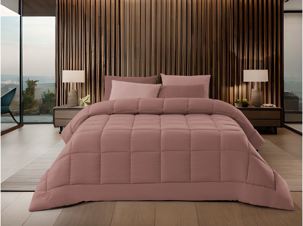 EDRED&Atilde;O MICROFIBRA HOMESPECIAL LISO ROSA SECO 220X240CM