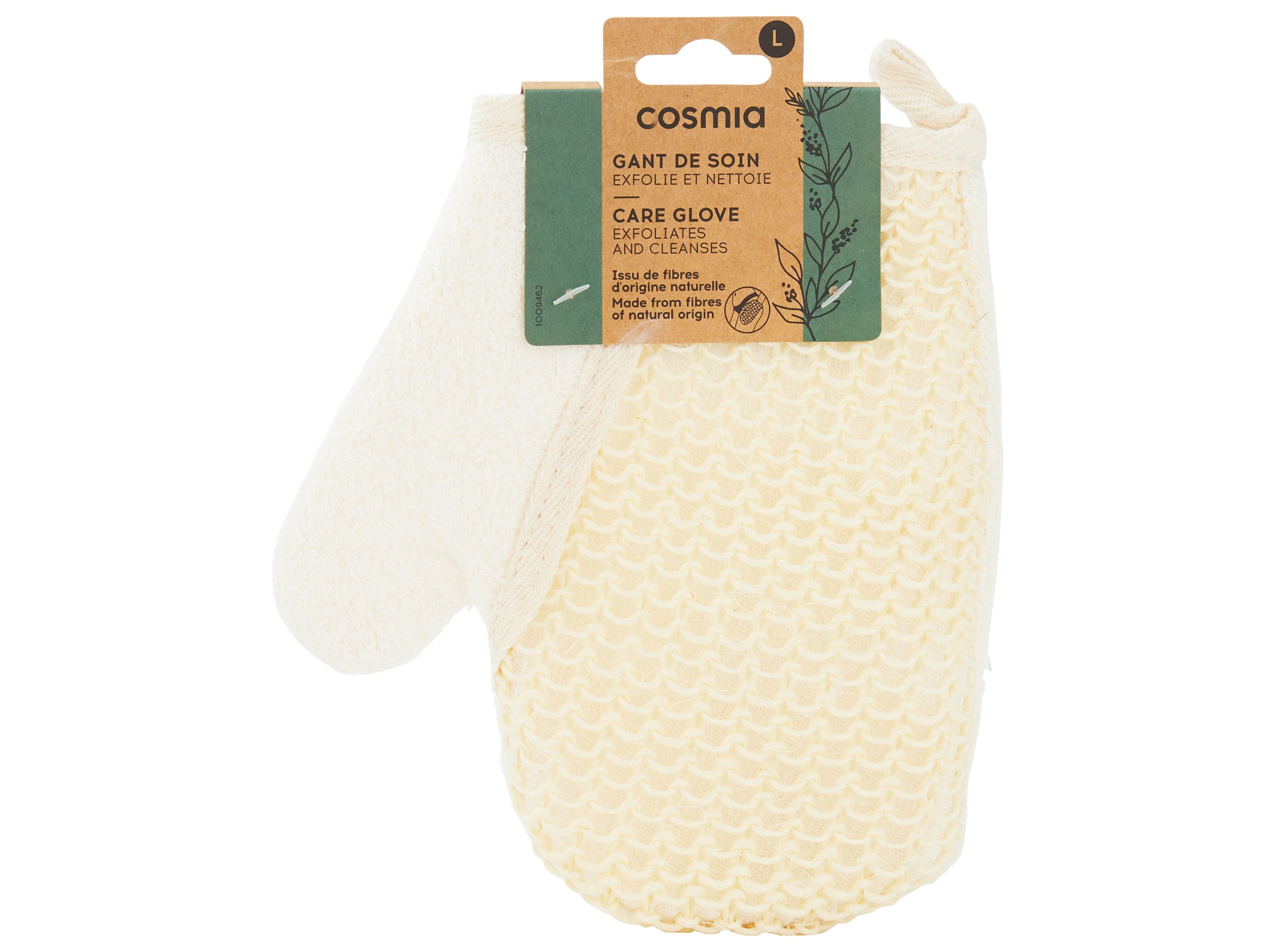 LUVA DE BANHO COSMIA ESFOLIANTE FIBRAS DE ORIGEM 100% NATURAL 1UN