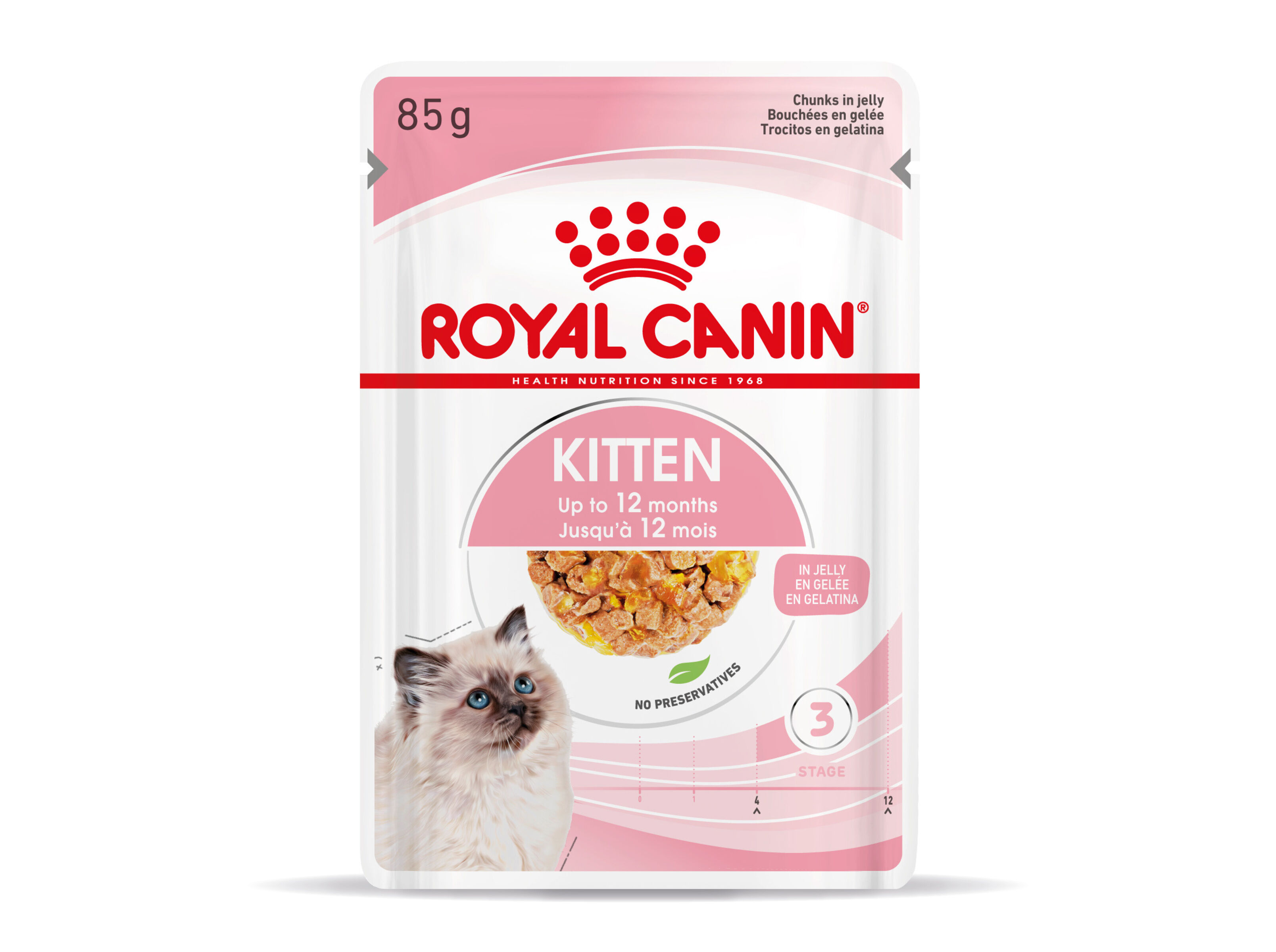 COMIDA H&Uacute;MIDA GATO ROYAL CANIN KITTEN JELLY 85G image number 0
