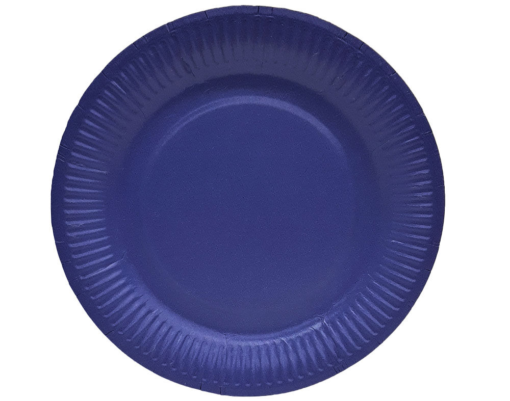 PRATO DE CART&Atilde;O ACTUEL AZUL 18CM 10 UNIDADES image number 0