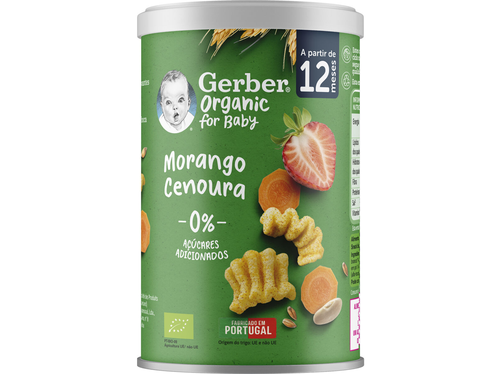 SNACK GERBER BIO WAVY MORANGO CENOURA 35G image number 0