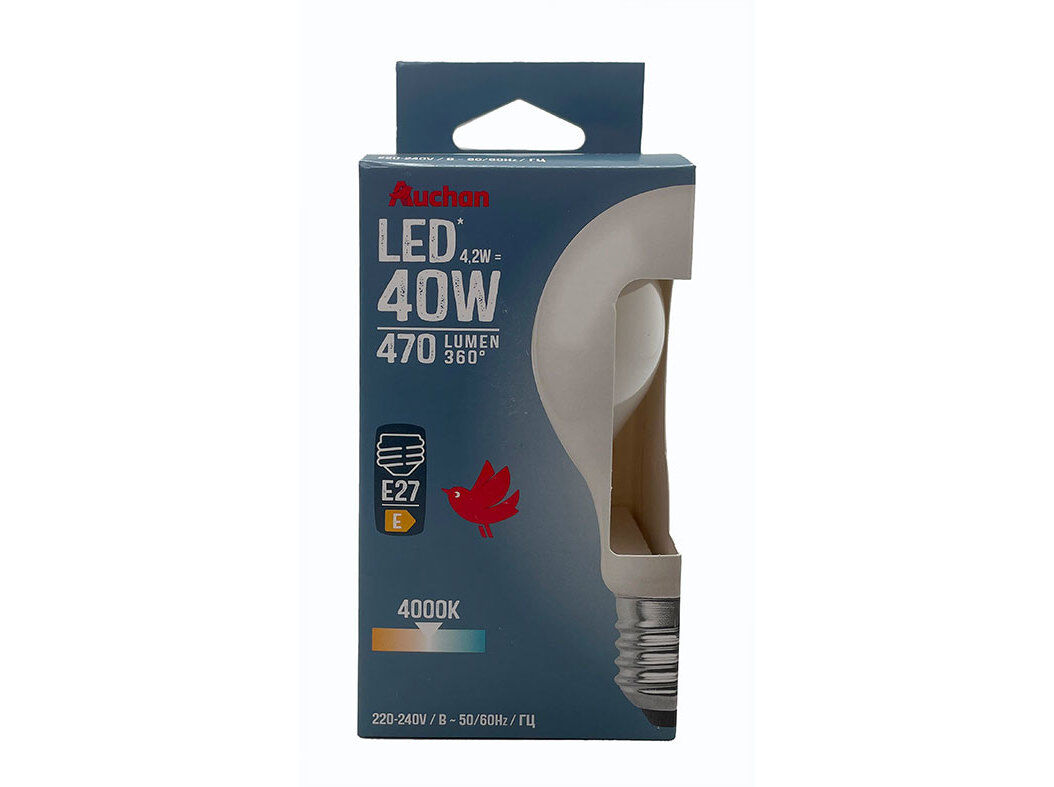 L&Acirc;MPADA LED AUCHAN E27 40W LUZ BRANCA image number 0