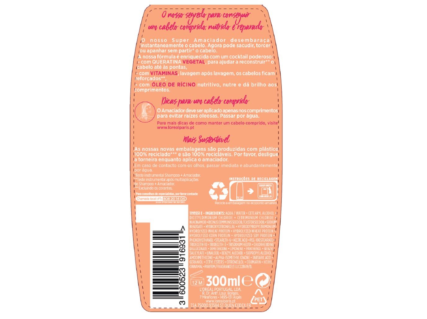 CONDICIONADOR ELVIVE DREAM LONG 300ML image number 1