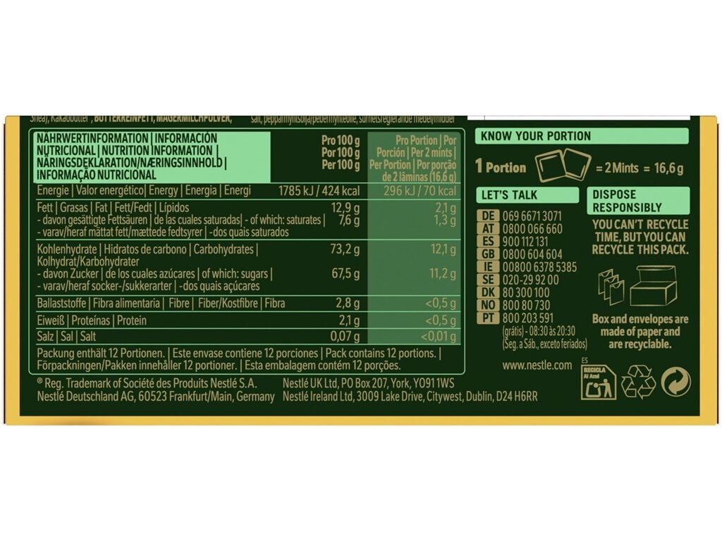 CHOCOLATE NESTL&Eacute; NEGRO AFTER EIGHT LARANJA 200G image number 1