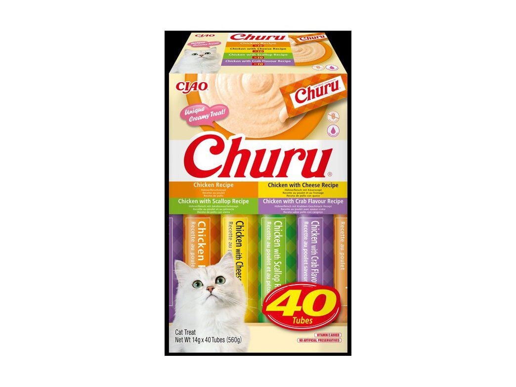SNACKS GATO CIAO CHURU FRANGO 40X14G image number 1