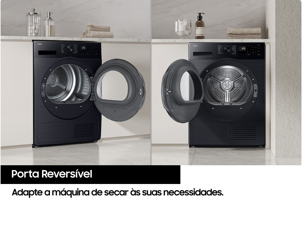 MAQUINA DE SECAR ROUPA SAMSUNG DV90DG52A0AEEP BRANCO C 9KG BOMBA CALOR image number 2