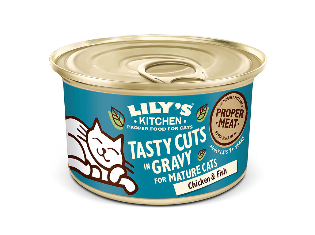 COMIDA H&Uacute;MIDA PARA GATO LILY'S KITCHEN S&Eacute;NIOR FRANGO / PEIXE 85G image number 1