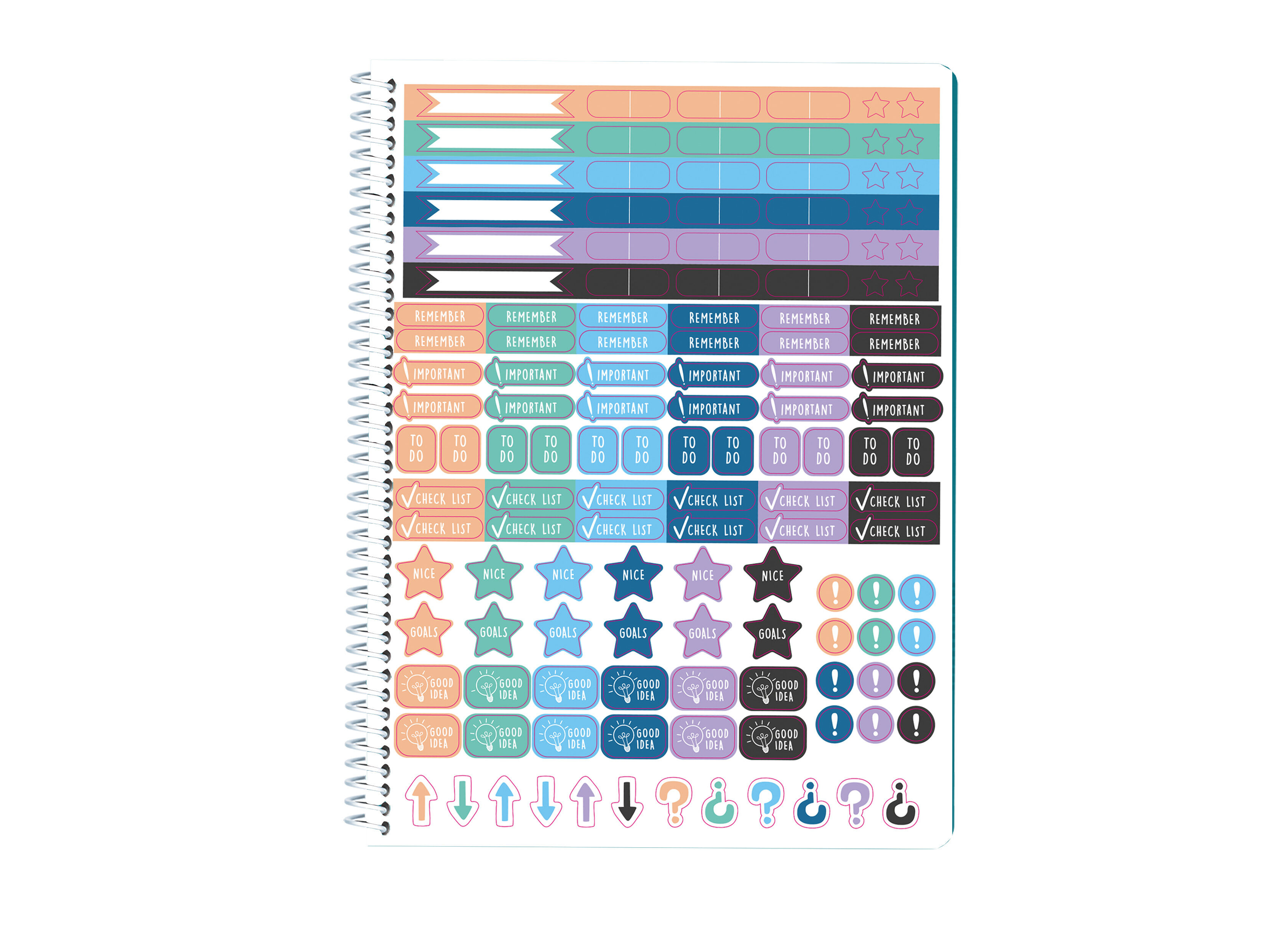 CADERNO ESPIRAL A4 QUADRICULADO POLIPPROPILENO OXFORD LIVE&GO 80 FOLHAS CORES SORTIDAS image number 2