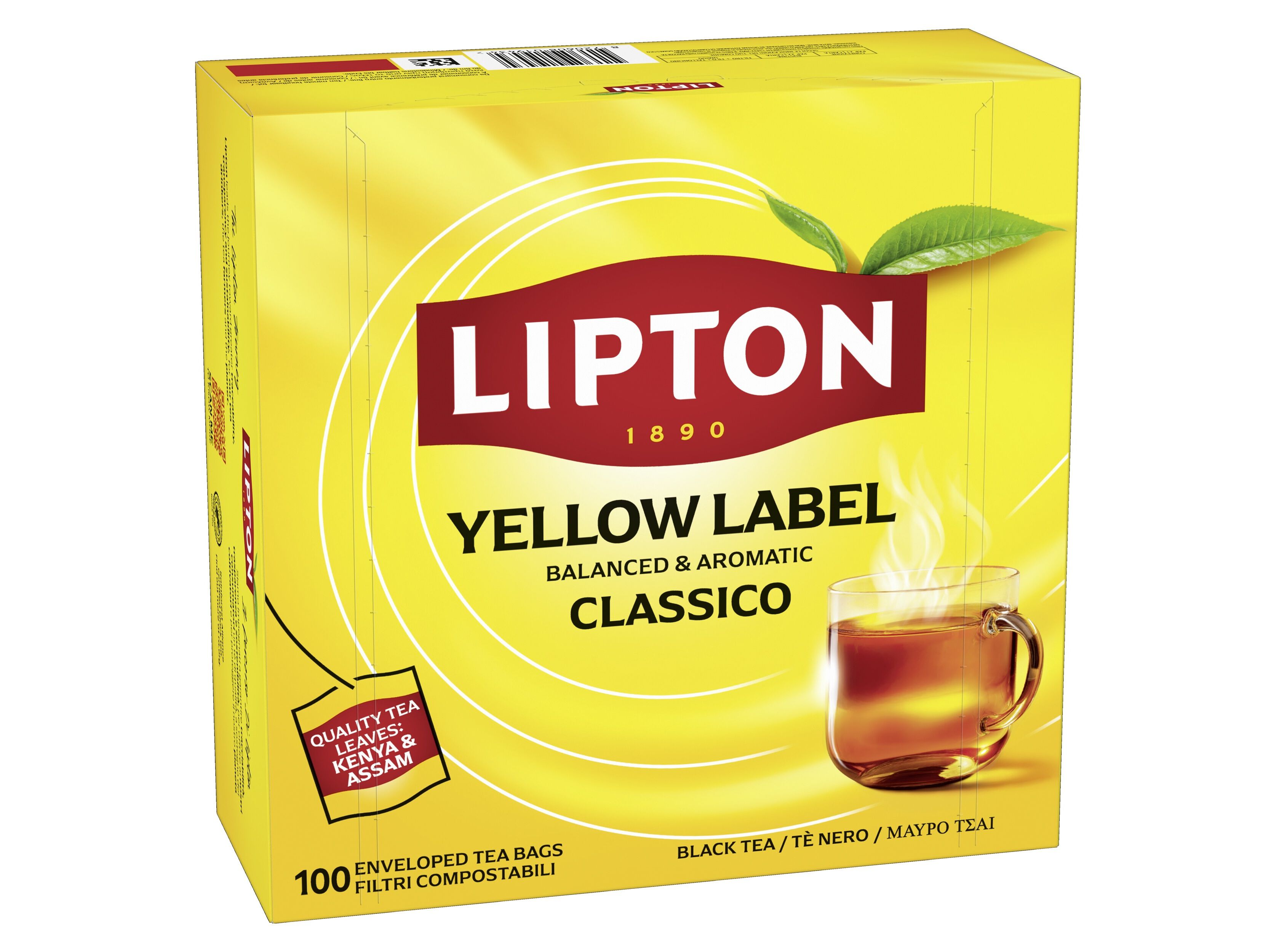 CH&Aacute; LIPTON PRETO YELLOW LABEL 100 SAQUETAS image number 1